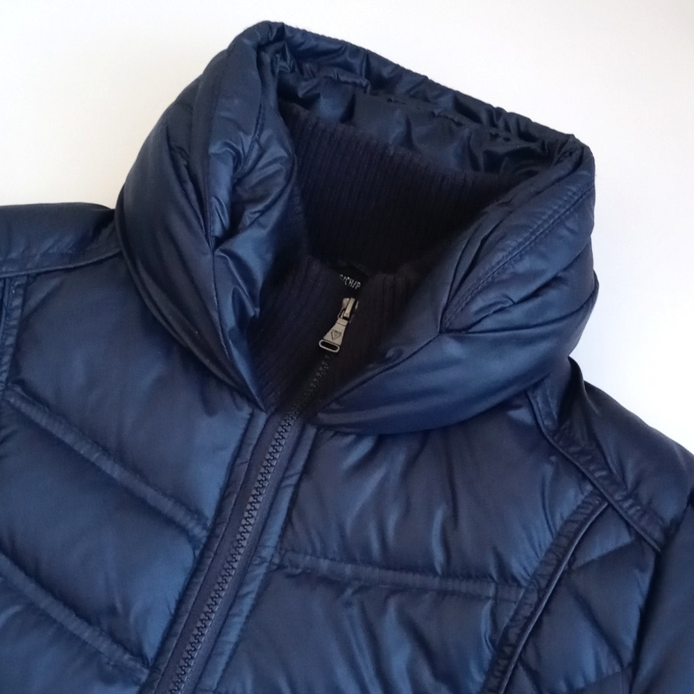 Guess Women’s Navy Blue Quilted Puffer Ski Snow Winter Long Sleeve Coat Small - Picture 4 of 16
